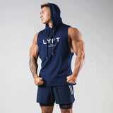 Sporty Sleeveless Gym Hoodies XMH033