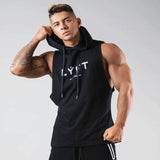 Sporty Sleeveless Gym Hoodies XMH033